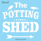 Stencil Potting Shed Crow Garden Birds Country Yard Diy Craft Signs Free Ship
