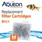 Aqueon Aquarium Fish Tank Replacement Filter Cartridges Medium - 9 Pack