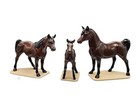 Hagen-renaker Retired Miniature Figurine Beautiful Dark Bay Arabian Family
