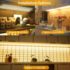 Under Cabinet Led Lighting Kit 13ft     8x20    Warm White Strips W  Remote   Dimmer