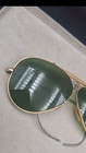 Vintage Ray-ban Bausch   Lomb Aviator Sunglasses Gold Frame Green Lenses