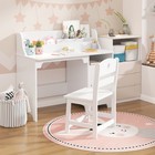 Children s Study Desk With Chair  Wooden Study Table With Shelves For Children