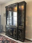 Rare Vintage Drexel 584 223 Et Cetera Chinoiserie China Cabinet Black Lacquer