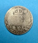 1895 Great Britain Silver Sixpence Victoria Jubilee  925