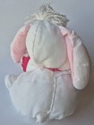 Fisher Price Puffalump Vntg Plush Bunny Nylon White 1988  Rabbit Hearts 9 