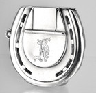Victorian Sterling Silver Horseshoe Vesta Case With Slow Match Lighter - 1872