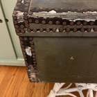 Old Antique Pine Chest  Vintage Wooden Storage Trunk  Blanket Box  With History