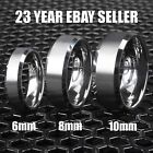 Tungsten Carbide Wedding Band Ring Brushed Silver Mens Jewelry Size 5-15   Half