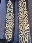 Bombay Company Pair Pierced Brass Black Look Candle Wall Sconces 25   