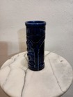 Tiki Mug Ceramic Deep Blue  7 tall X 2 5 Wide