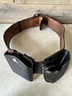 Vtg Safety Speed Montebello Ca Basketweave Police Duty Belt Size 38   Cuffs Clip