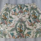 True Vintage 1940s 50s Linen Union Curtains W45  D30  Floral Sweet Pretty Design