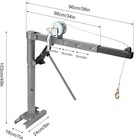 1 2 Ton 1100lbs Lift Crane Jack Hoist Swivel Lifting W  Cable Winch Pickup Truck