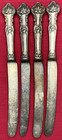 4 Charter Oak 1906 Silverplated 9 1 2  Hh Dinner Knives 1847 Rogers Bros