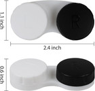 16 Pack Contact Lens Case Box  Mini Contact Lens Case  Black Bulk Box Holder