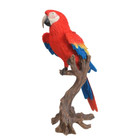 Large Macaw Scarlet Parrot On Stump Life Like Figurine Statue Home   Garden New