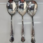 5 Vtg Silverplate Serving Spoons Wm Rogers Arbutus   Old Company Signature Rose