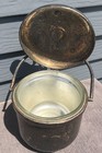 Vintage Sheffield Silver Co  Brand Brass Or Copper Ice Bucket W Original Insert