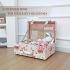 Unitravel Baby Keepsake Case  18  Handmade Memory Storage Box Floral Pink