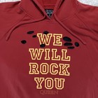 Queen Band Official Merch Hoodie Thrashed   Distressed  we Will Rock You  Design