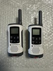 Lot X2 Motorola T260 Talkabout Frs gmrs Uhf Two-way Radio White Charger X Batt