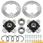 Front Wheel Hub   Rotors Bearings 2set For Polaris Ranger 1000 Crew Xp 2017-2022