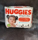 Huggies Snug Dry Size 4 Diapers 22-37 Lbs 27 Count Leakproof Fragrance Free 