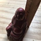 Vintage Handmade Carved Wooden Box Wood Maitreya Buddha Statue 2 25 h X1 75 l
