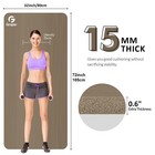 Thick Yoga Mat Non Slip  Large Size 72  L X 32  W X 0 6  Th  Premium Exercise   