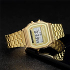 Gold Retro Digital Watch   Classic Vintage Style Waterproof Wrist Watch - Unisex
