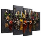  Kitchen Pictures Wall Decor 4 Pieces Couful Spice In Spoon Vintage Canvas 
