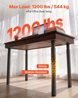 Vevor Adjustable Steel Table Legs 28-43 In 1200 Lbs Heavy Duty Set Of 4 Black