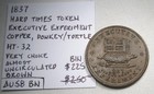 1837 Hard Times Token Executive Experiment Copper  Donkey turtle Vch Au Coin Ap7