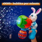 2 Packs Easter Bunny Bubble Gun For Toddlers 3   Light Up Bunny Bubble Blower   