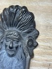Antique Brass Or Bronze Indian Head Cigar Tray 6 5 8    L