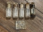 Antique Glass Dropper Bottles   Gold Test Kit Pharmacy Medicine W  Wood Box