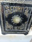 Antique Security Combination Coin Bank Security Safe Deposit Cast Iron 1887 Vtg