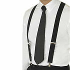 Mens Womens Adjustable Suspenders Plain Elastic Heavy Duty Clip On Braces Unisex