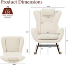 Modern Velvet Rocking Chair For Baby Nursery Accent Armchairs Comfy Small Rocker
