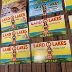 Vtg 9 Lot Land O Lakes Butter Carton Recipes - Most Mia Maiden Logo Advertising