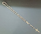 Vintage Relic Rosary Terra Medugorje Beads Stone Gold Tone Ad 2000 Beautiful 22 