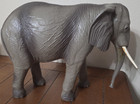Large Vintage Marx Safari Adventure Elephant Toy On Wheels