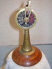 Decorative Miniature 7   Brass Ship   s Engine Order Telegraph With 4  Wooden Base