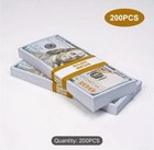 Movie  Prop Toys 200 Dollar Bills Realistic Toy Play Cash Two Stack 200 Pcs 20k