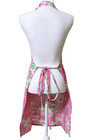 April Cornell Floral Pink Cooking Chef Cotton Apron
