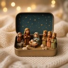 Mini Christmas Nativity Scene Set Portable Pocket Size Holiday Decoration Usa