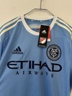 New Adidas Mls 2015 New York City Fc Inaugural Authentic Jersey Blue Size Small