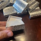 Silver Foil Cotton Filled Gift Boxes Jewelry Cardboard Box Lots Of 20