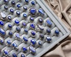 Lapis Lazuli Gemstone 925 Sterling Silver Plated Wholesale Lot Rings Jewelry