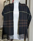 Burberry London Cashmere Black Scarf Made In England 